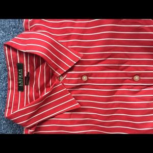Lauren Ralph Lauren 2x red/white stripe shirt.